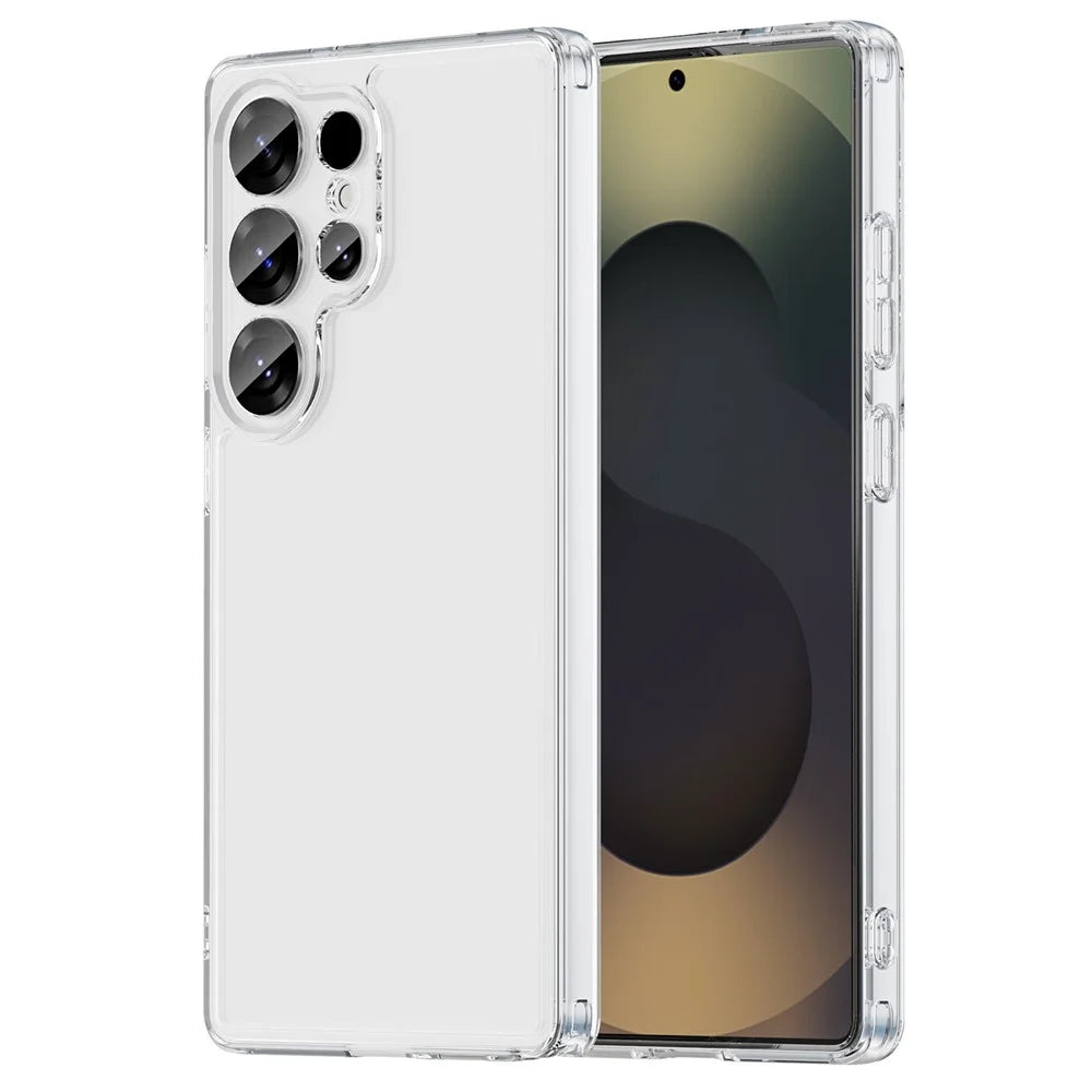 For Samsung Galaxy S25 Ultra Case TPU + Acrylic Phone Back Cover Anti Yellowing - Transparent - 1