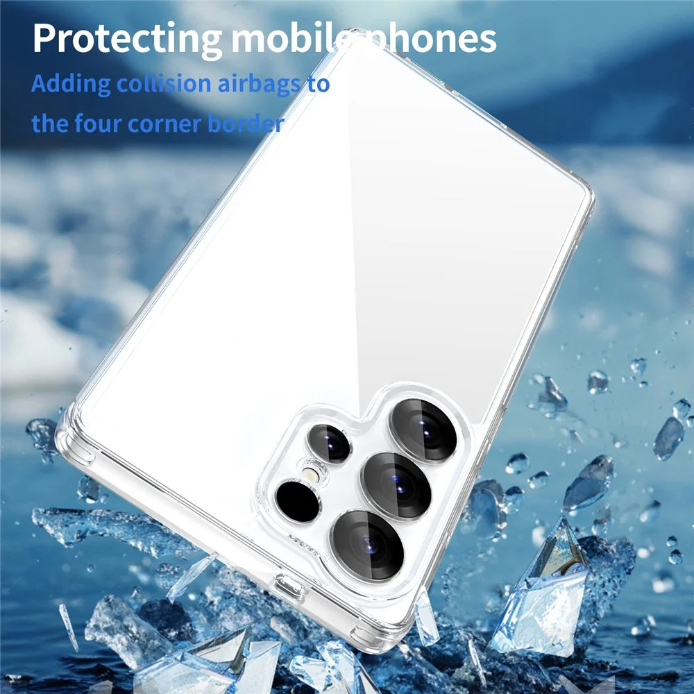 For Samsung Galaxy S25 Ultra Case TPU + Acrylic Phone Back Cover Anti Yellowing - Transparent - 5