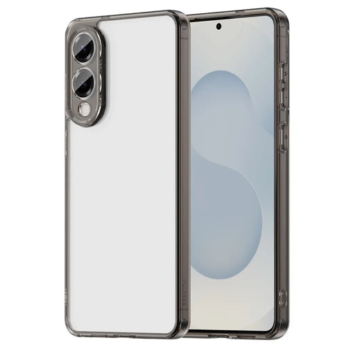 For Samsung Galaxy S25 Edge Case TPU + Acrylic Phone Back Cover Anti Yellowing - Black - 1