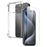 NORTHJO For iPhone 15 Pro Max Clear Phone Case Four Corner Shockproof TPU Cover with Tempered Glass - 1