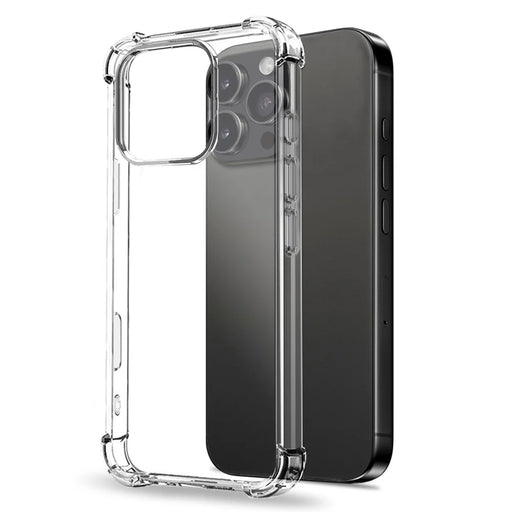 NORTHJO For iPhone 16 Pro Clear Phone Case Four Corner Shockproof TPU Cover with Tempered Glass - 2