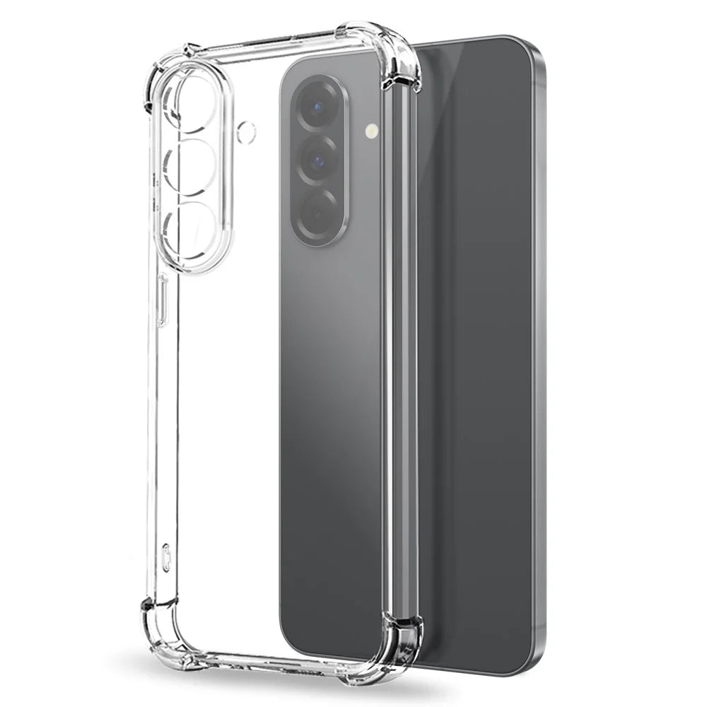 NORTHJO For Samsung Galaxy A56 5G Clear Phone Case Four Corner Shockproof TPU Cover with Tempered Glass - 2