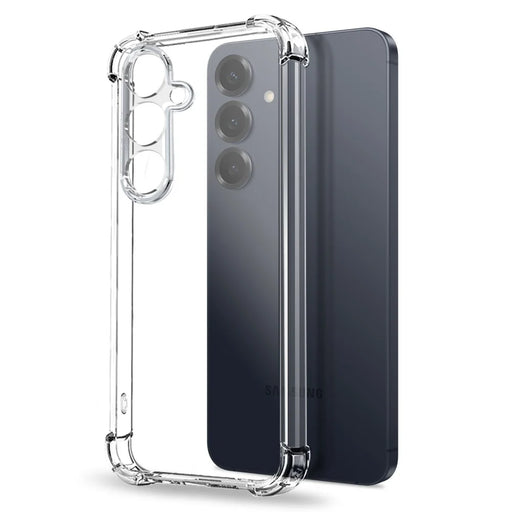 NORTHJO For Samsung Galaxy S25+ Clear Case Shockproof TPU Cover with Tempered Glass Support Fingerprint Unlock - 2