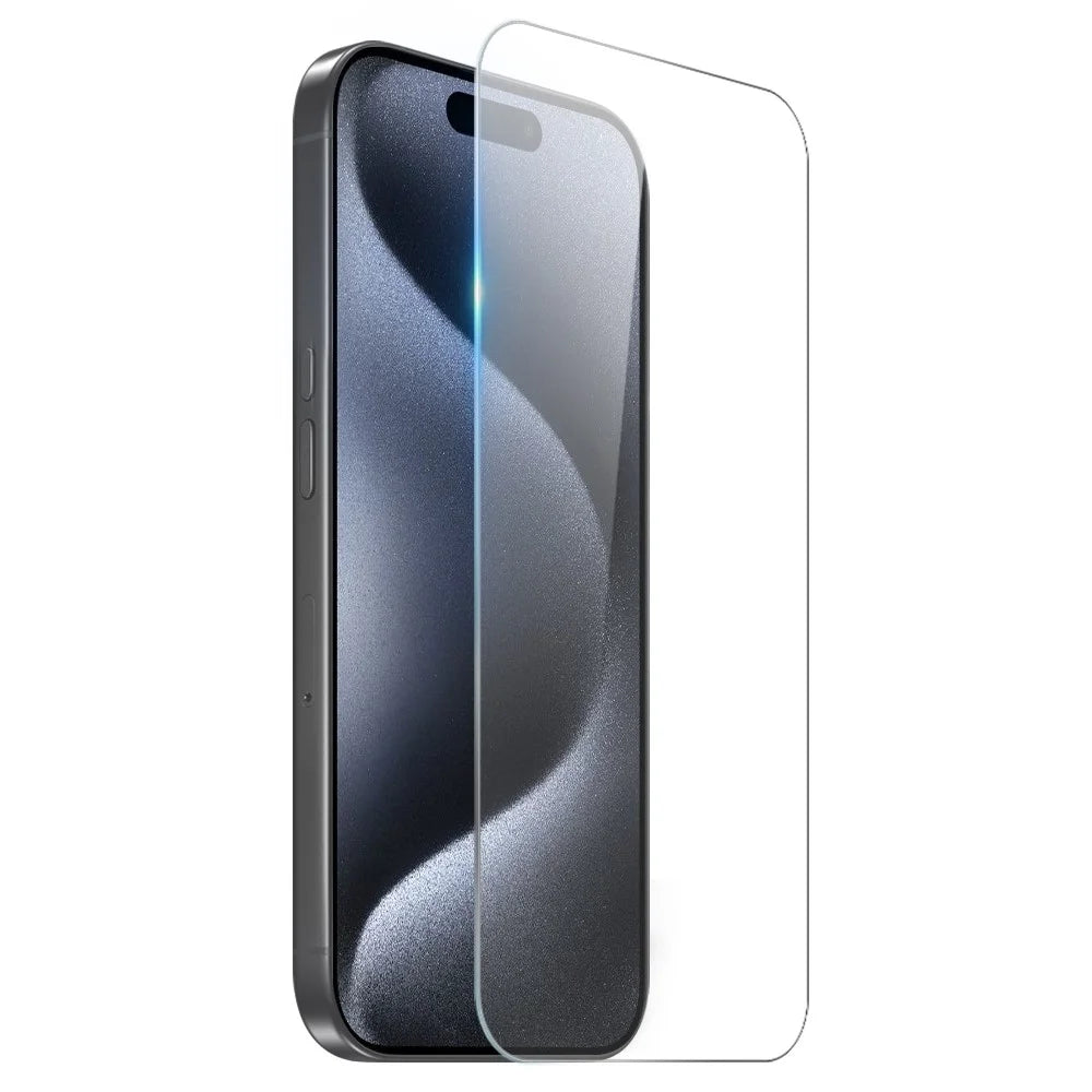 NORTHJO For iPhone 15 Pro Clear Case Shockproof TPU Cover with Tempered Glass and Camera Lens Film - 3
