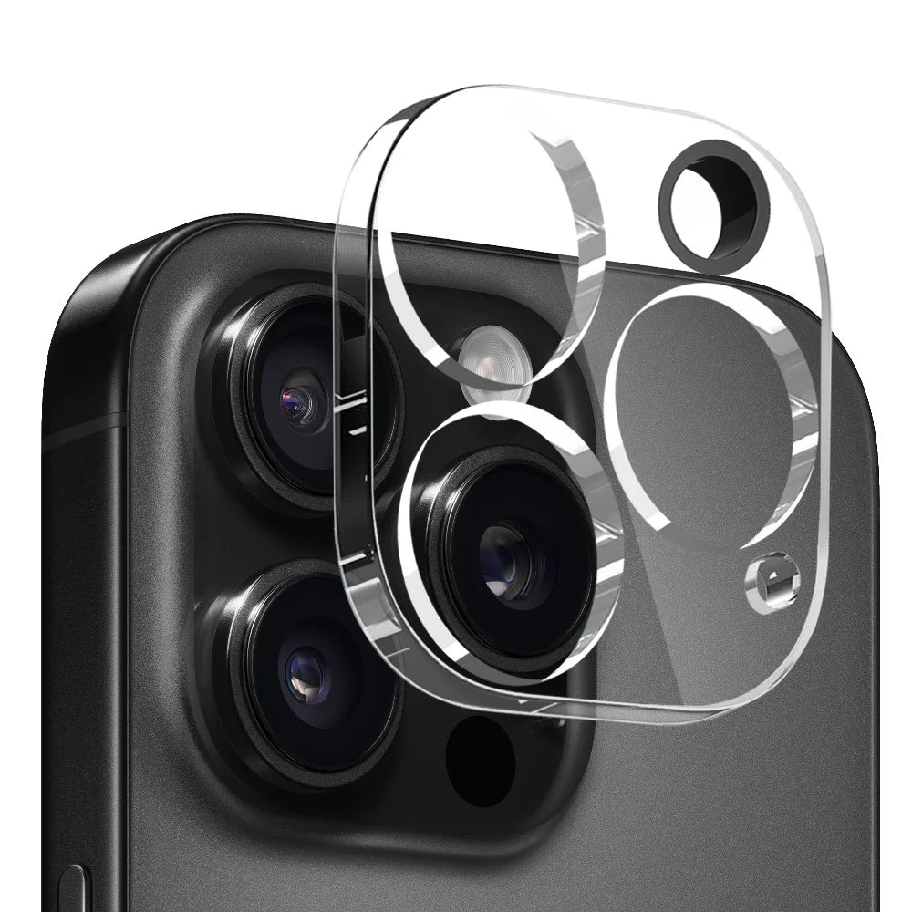 NORTHJO For iPhone 16 Pro Clear Case Shockproof TPU Cover with Tempered Glass and Camera Lens Film - 4