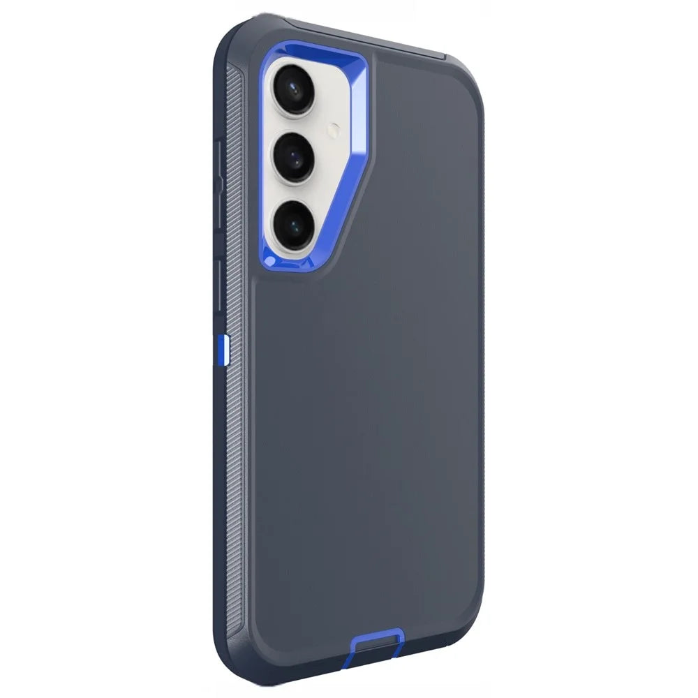 For Samsung Galaxy S25+ Case 3 in 1 Detachable Shockproof Anti Slip TPU + PC Phone Back Cover - Dark Blue  /  Sapphire - 1