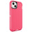 For iPhone 15 Case 3 in 1 Detachable Shockproof Anti Slip TPU + PC Phone Back Cover - White  /  Rose - 1