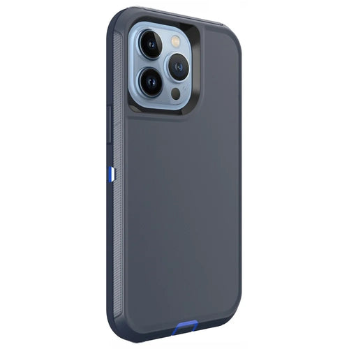 For iPhone 15 Pro Max Case 3 in 1 Detachable Shockproof Anti Slip TPU + PC Phone Back Cover - Dark Blue  /  Sapphire - 1