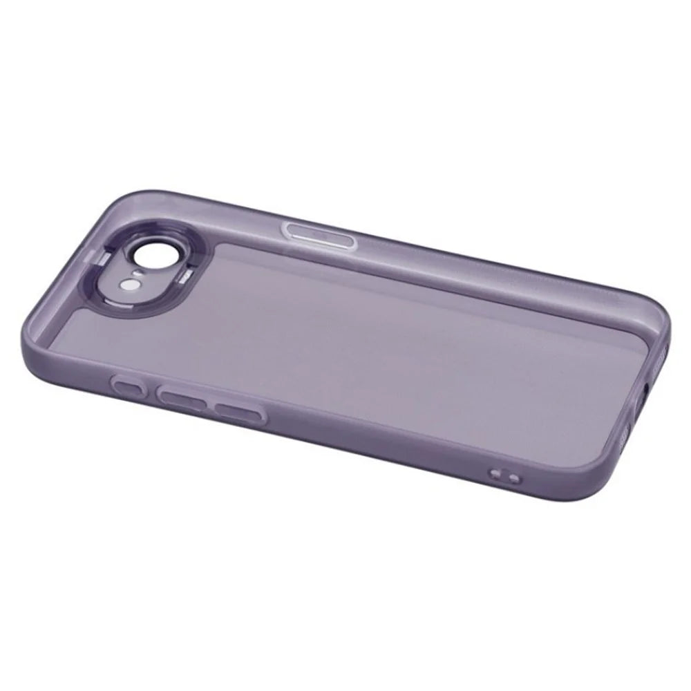 WANLONFENG For iPhone 17e / 16e TPU Case  DKSM Series Electroplated Frame Back Cover with Tempered Glass - Purple - 7