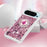 For Google Pixel 10 Pro / 10 TPU Case with Kickstand Quicksand Shockproof Cover - Rose Gold / Hearts - 5