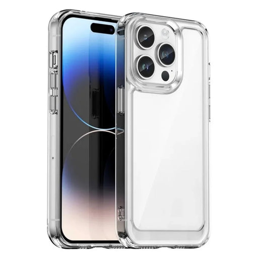 WANLONFENG For iPhone 13 Pro 6.1 inch Case  MF Series TPU Acrylic Clear Phone Cover with Tempered Glass Film - Transparent - 2