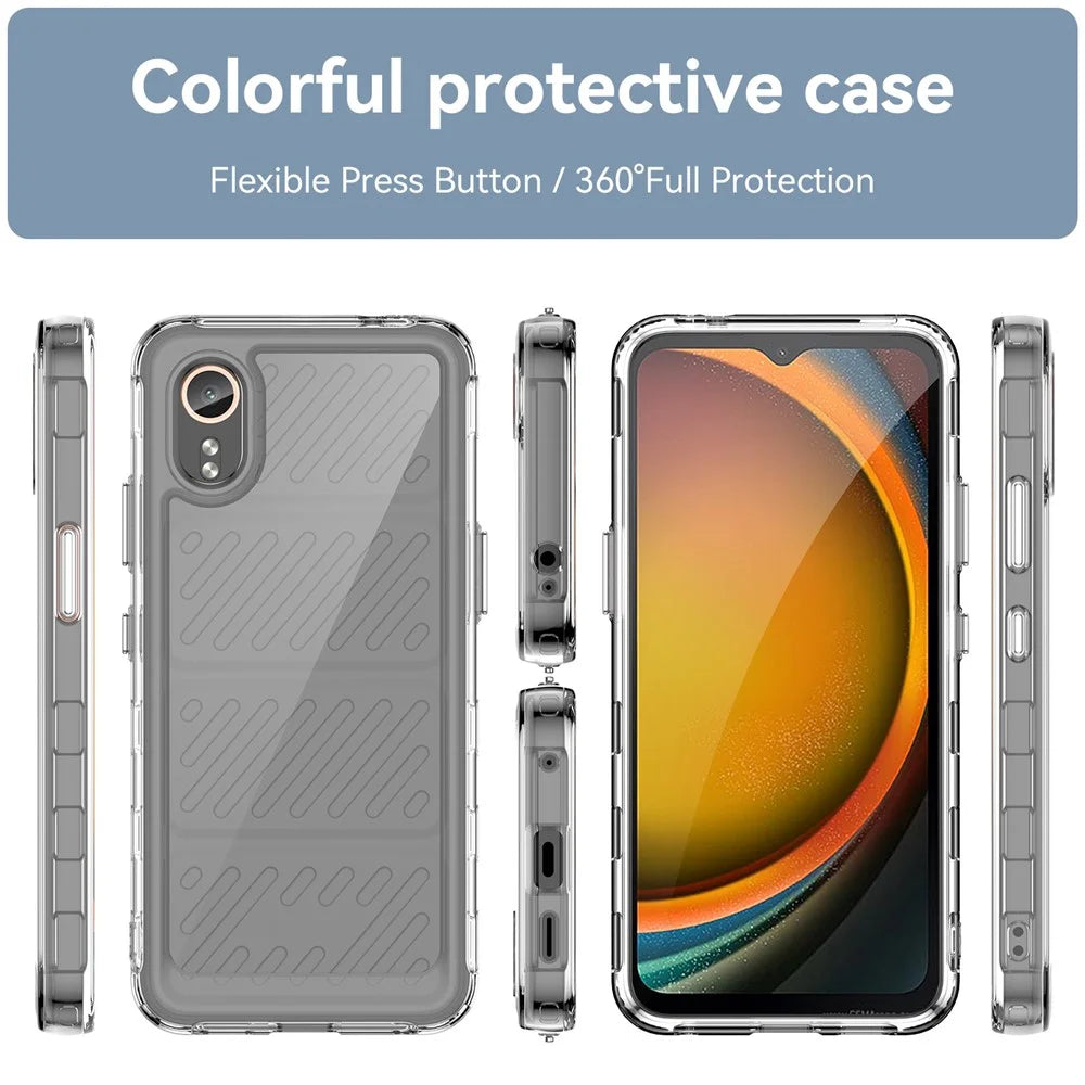 WANLONFENG For Samsung Galaxy Xcover7 Case  MF Series TPU Acrylic Clear Phone Cover with Tempered Glass Film - Transparent - 2