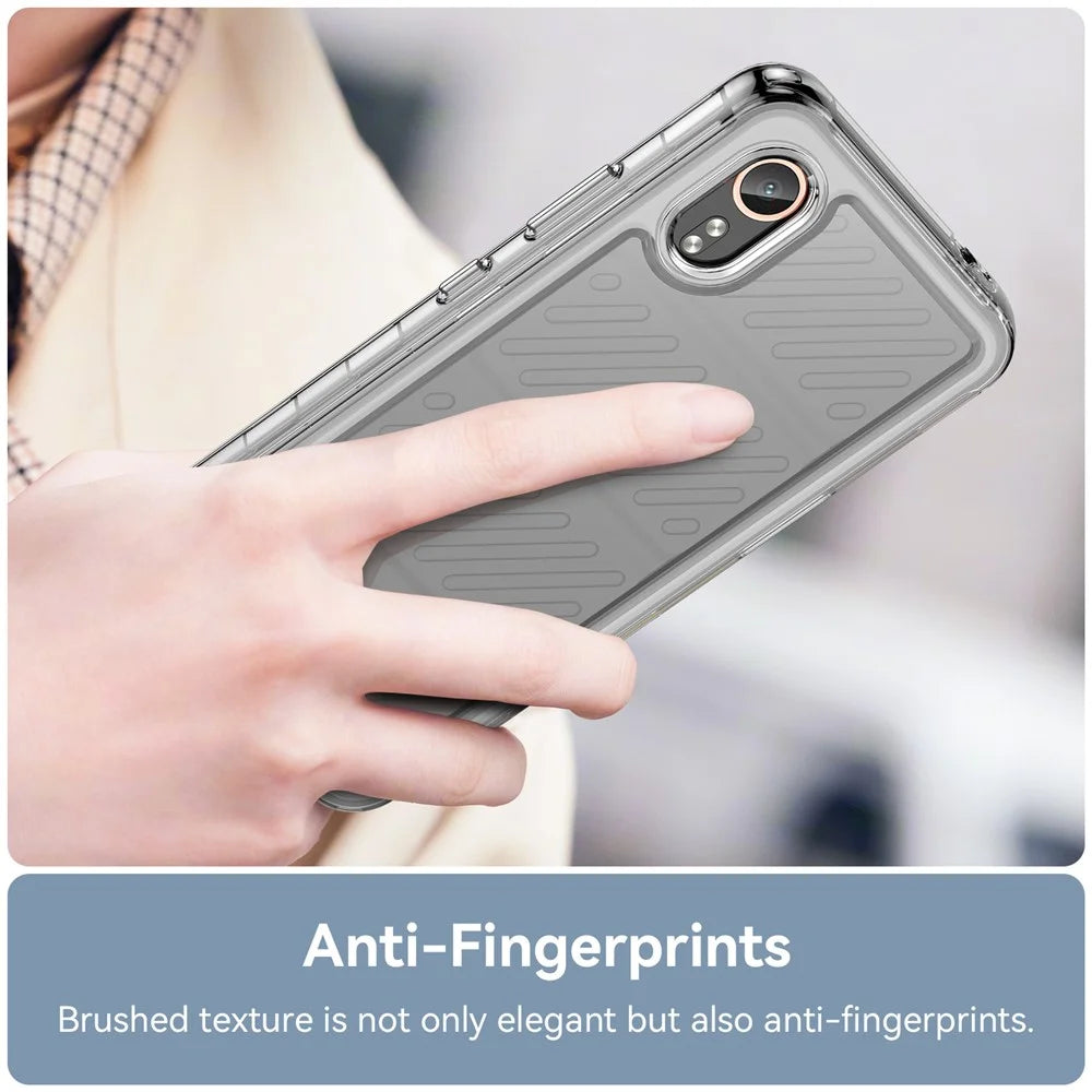WANLONFENG For Samsung Galaxy Xcover7 Case  MF Series TPU Acrylic Clear Phone Cover with Tempered Glass Film - Transparent - 5