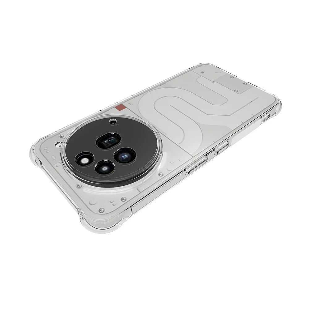 WANLONFENG For Nothing Phone (3a) Pro TPU Case  WL2 Series 2.0mm Phone Cover with 2Pcs Tempered Glass Films - Transparent - 3