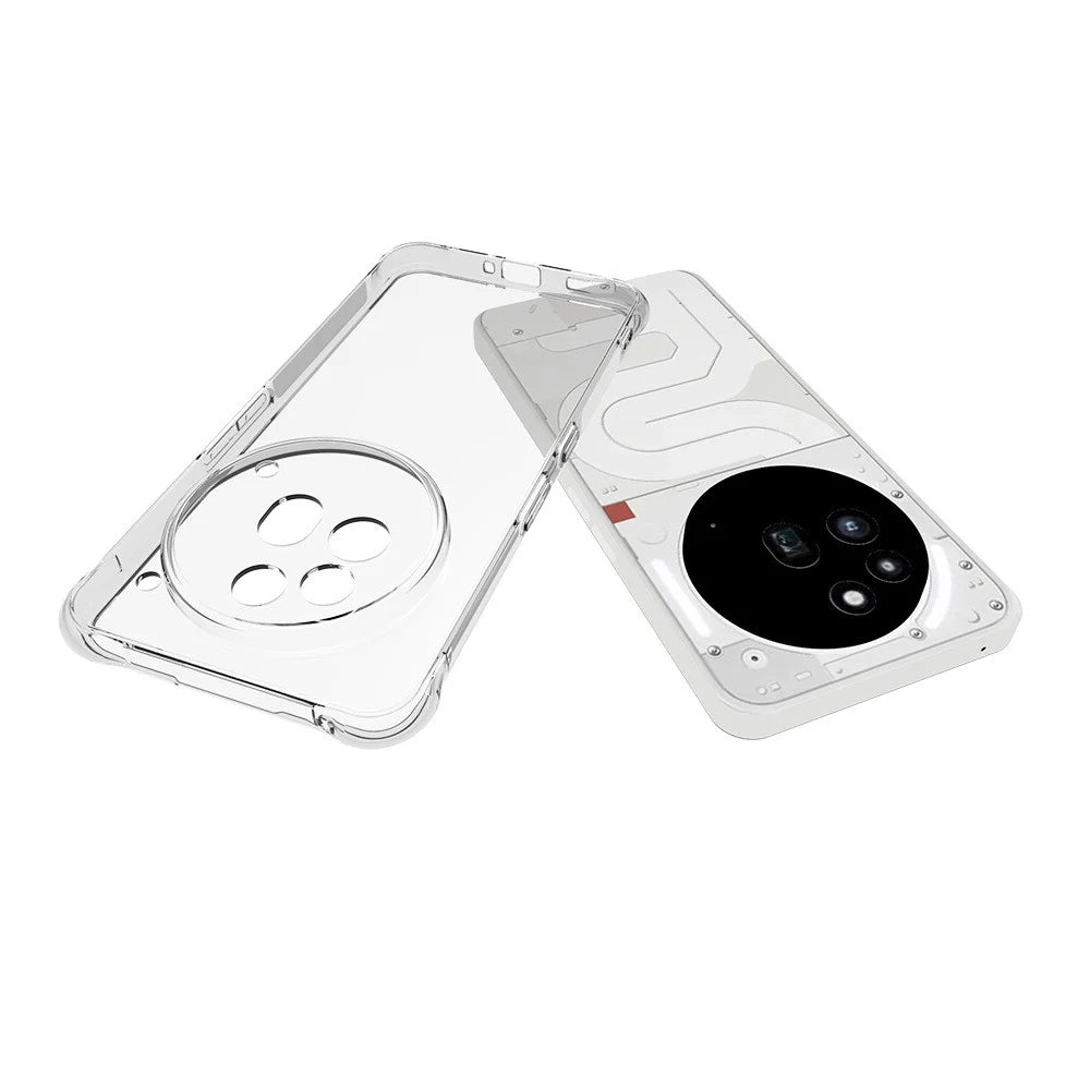 WANLONFENG For Nothing Phone (3a) Pro TPU Case  WL2 Series 2.0mm Phone Cover with 2Pcs Tempered Glass Films - Transparent - 4