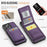 JEEHOOD For iPhone 14 Pro Leather Back Cover Compatible with MagSafe  J06 Phone Case with Card Bag RFID Blocking - Purple - 3