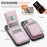JEEHOOD For iPhone 14 Plus Leather Back Cover Compatible with MagSafe  J06 Phone Case with Card Bag RFID Blocking - Pink - 3