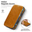 For iPhone 16 Pro Max Leather Case Compatible with MagSafe RFID Blocking Card Holder Phone Cover - Brown - 6