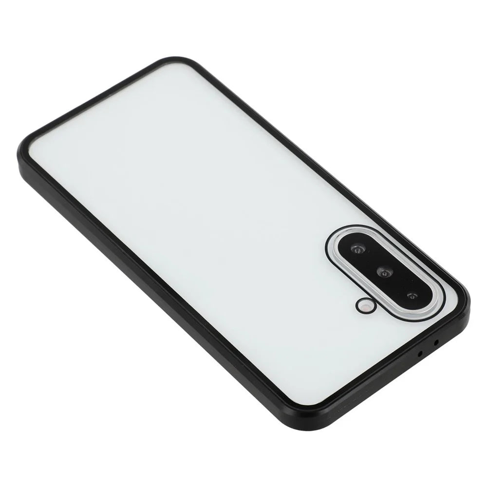 For Samsung Galaxy A36 5G Full Body Case Magnetic Tempered Glass Double-Sided Phone Case - Black - 6