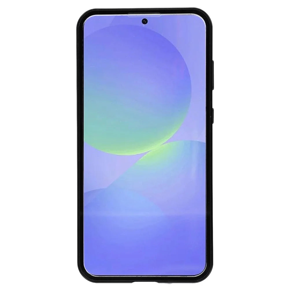 For Samsung Galaxy A56 5G Full Body Case Magnetic Tempered Glass Double-Sided Phone Case - Black - 3