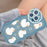 Lovely Duck Pattern Phone Cover Shell for iPhone 14 Pro, Flexible TPU Case Wavy Edge Blue Anti-scratch Protection Phone Case - 2