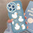 Lovely Duck Pattern Phone Cover Shell for iPhone 14 Pro, Flexible TPU Case Wavy Edge Blue Anti-scratch Protection Phone Case - 3
