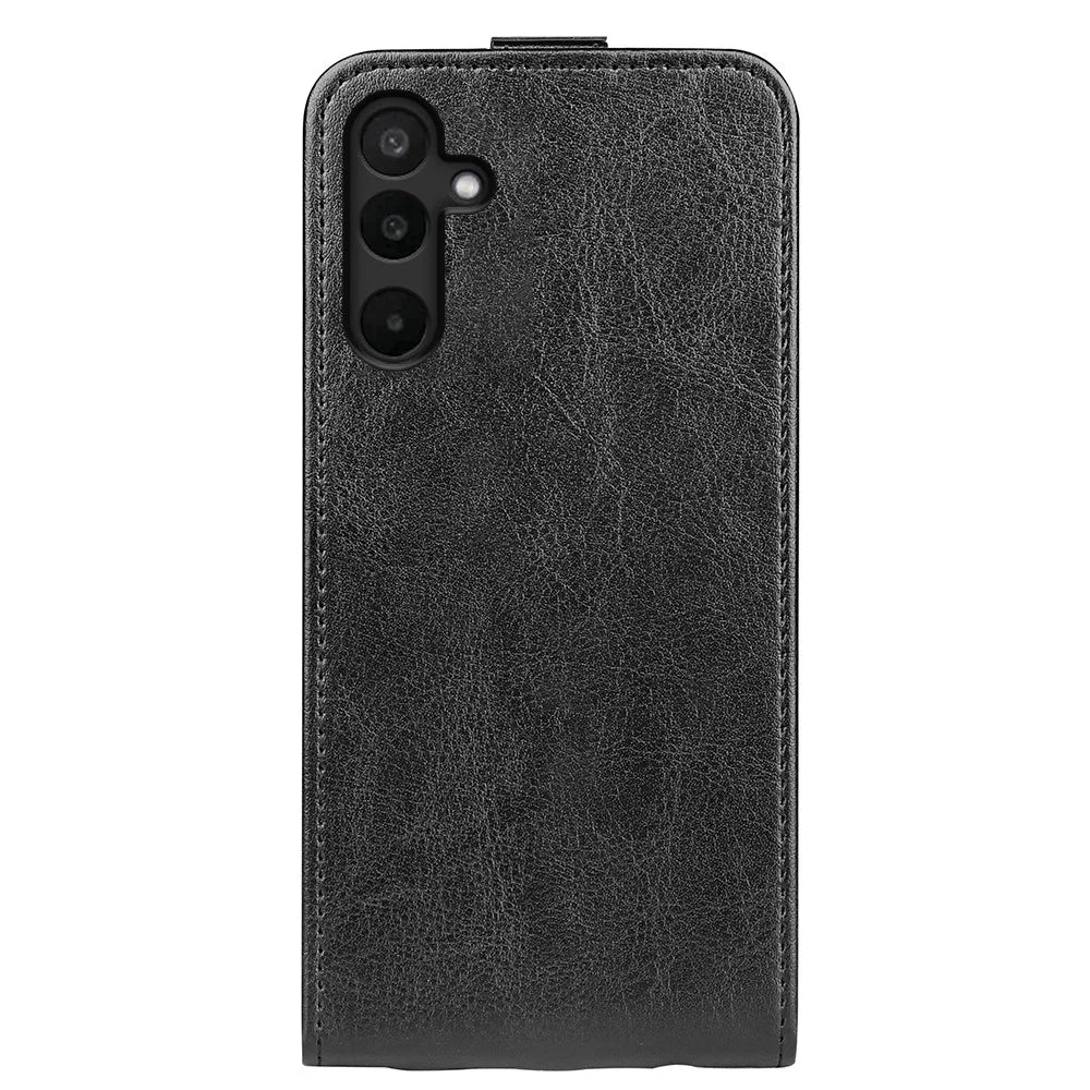 For Samsung Galaxy M16 5G Case with Card Slots Vertical Flip Leather Phone Cover - Black - 7