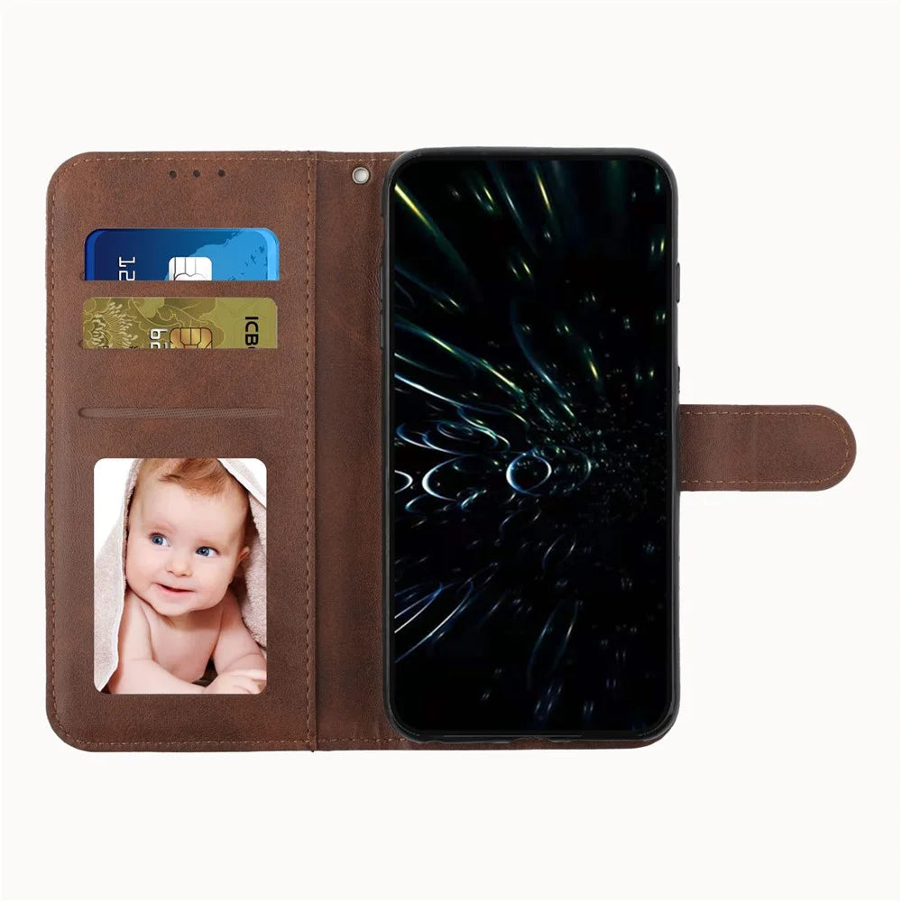 For TECNO Spark 30C 5G / Pop 9 5G Case Leather Stand Protective Phone Cover - Brown - 2