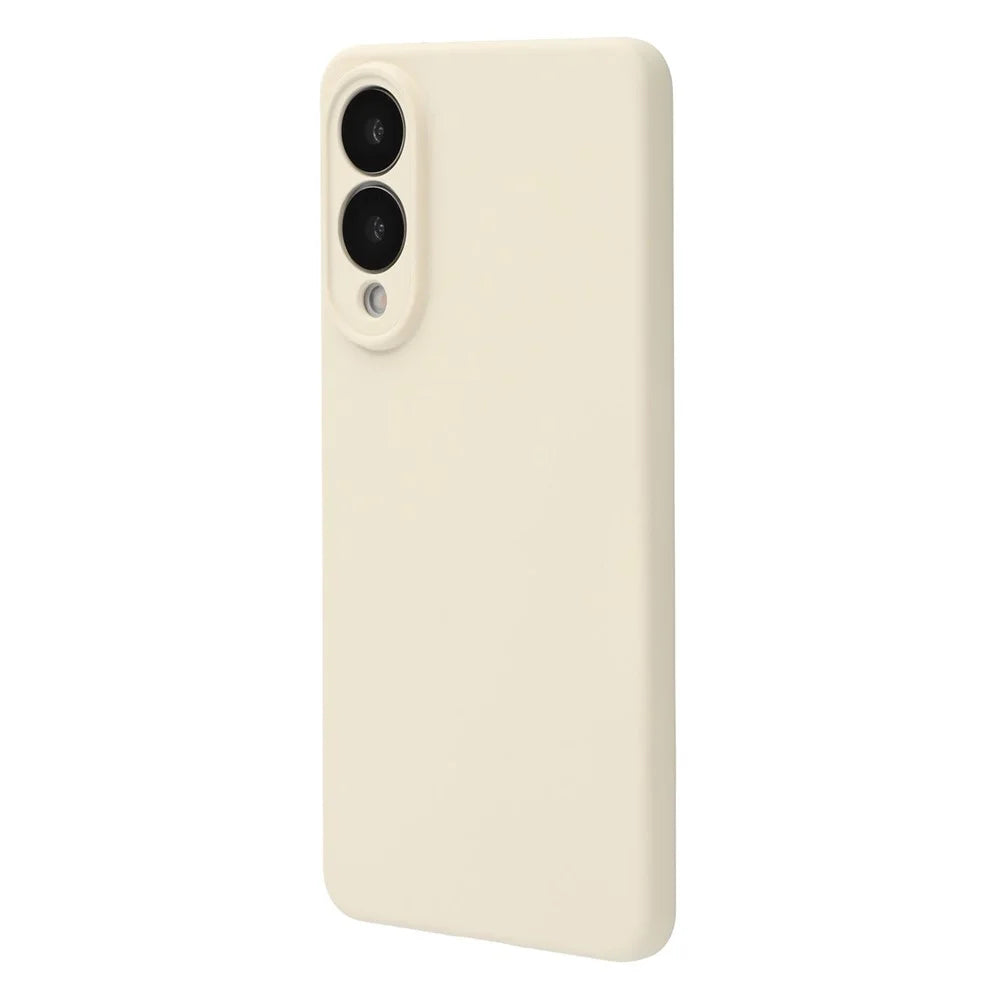 For Samsung Galaxy S25 Edge Case TPU Back Soft Anti-Scratch Fiber Lining Phone Cover - White - 4