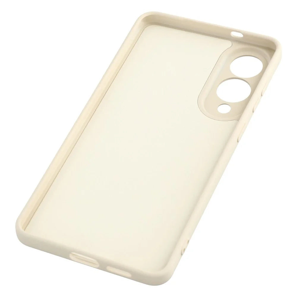For Samsung Galaxy S25 Edge Case TPU Back Soft Anti-Scratch Fiber Lining Phone Cover - White - 7