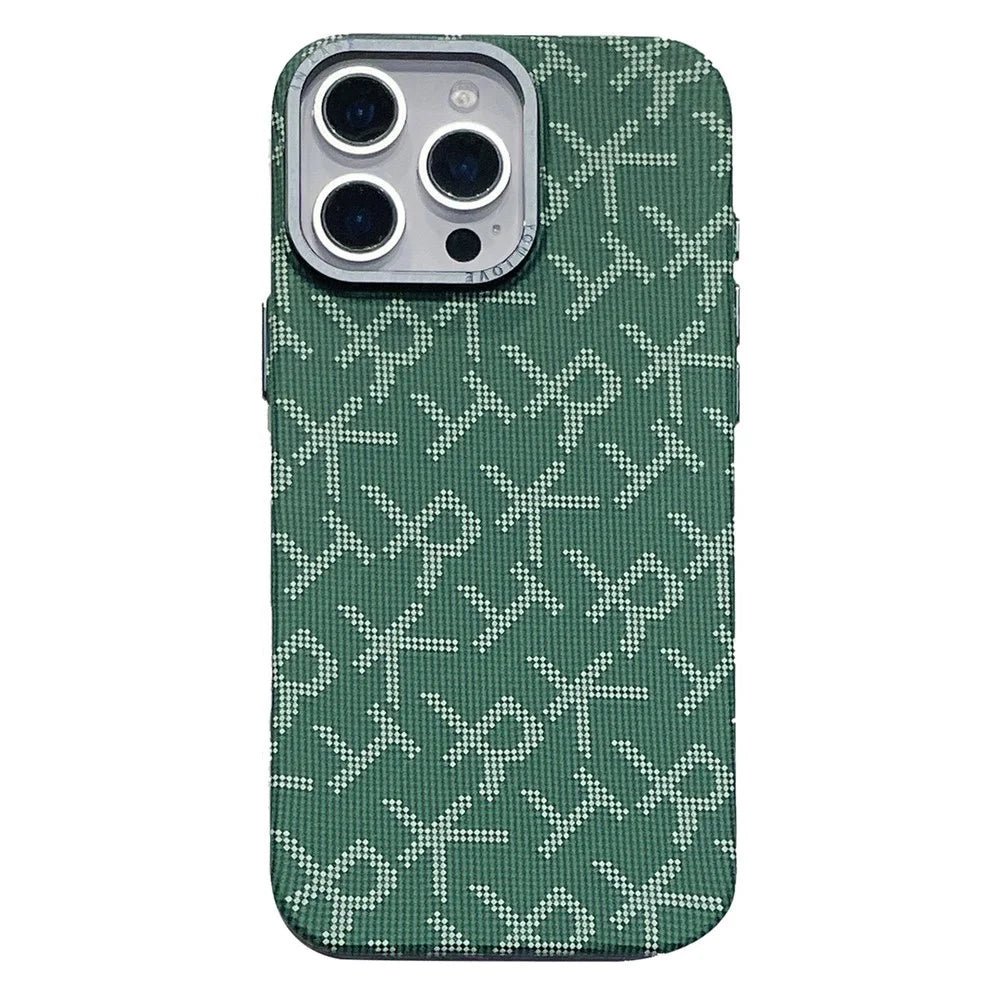 For iPhone 16 Pro Max Case Creative Pattern Hard PC Phone Back Cover - Green - 1