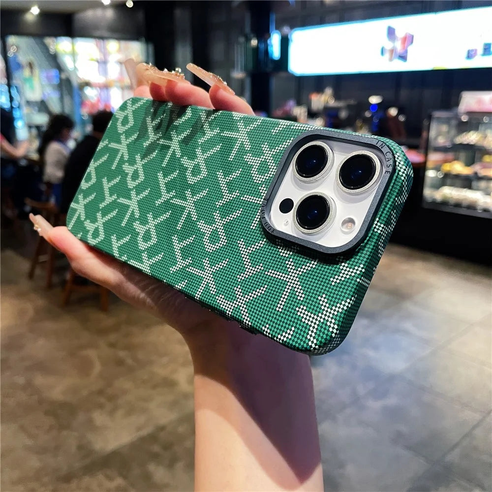 For iPhone 16 Pro Max Case Creative Pattern Hard PC Phone Back Cover - Green - 2