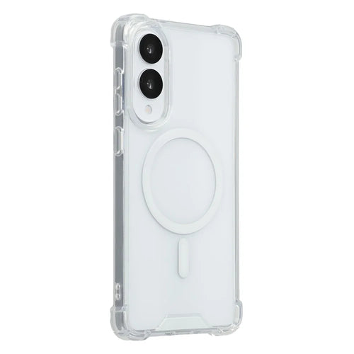 For Samsung Galaxy S26 FE / S25 Edge Magnetic Case 1.5mm Shockproof Clear Phone Back Cover - 1
