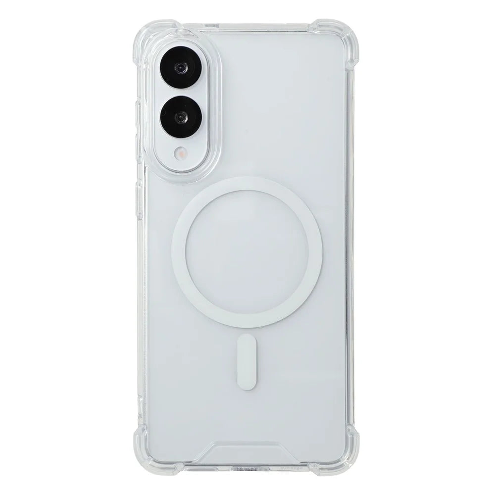 For Samsung Galaxy S26 FE / S25 Edge Magnetic Case 1.5mm Shockproof Clear Phone Back Cover - 2