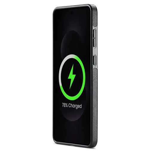MAGKING K1 Series For Samsung Galaxy S25 Edge Magnetic Case PC + TPU + PU Leather Phone Cover - Black - 2