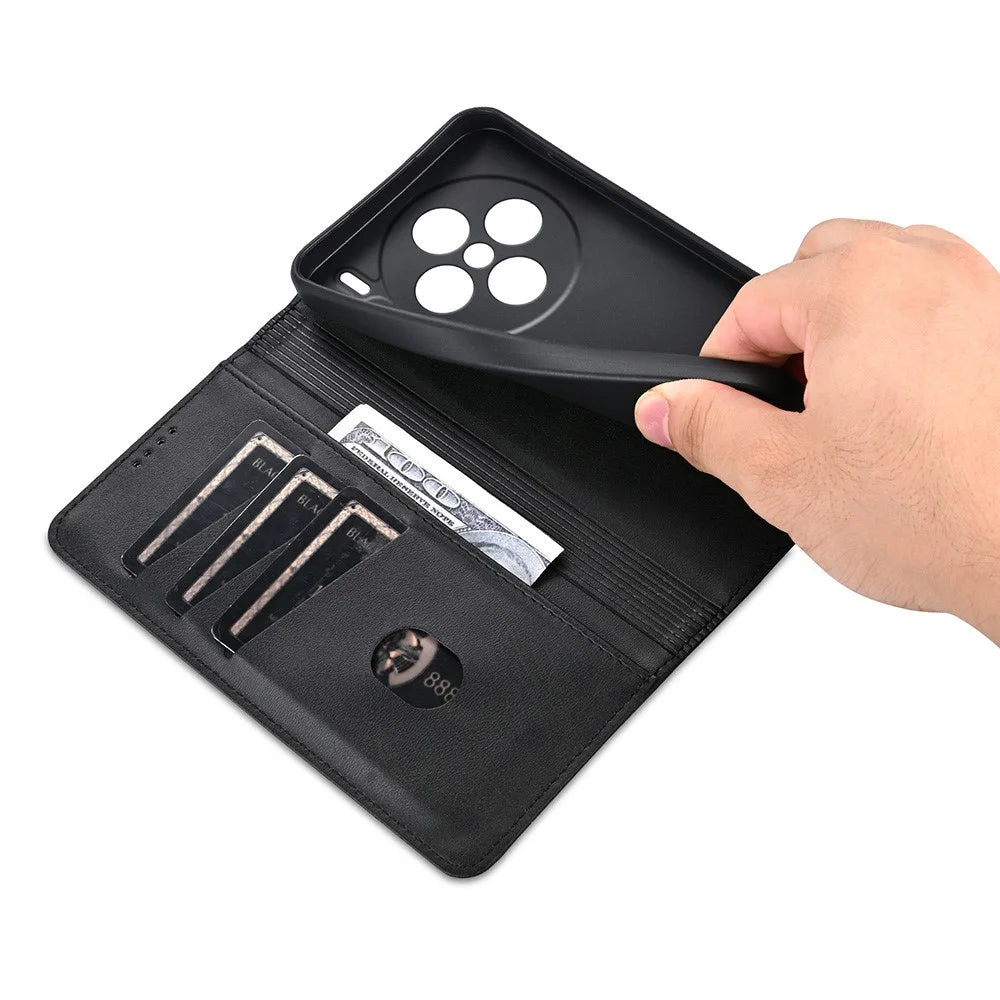 AZNS For vivo X200s 5G Case Cowhide Texture PU Leather Wallet Phone Cover - Black - 6