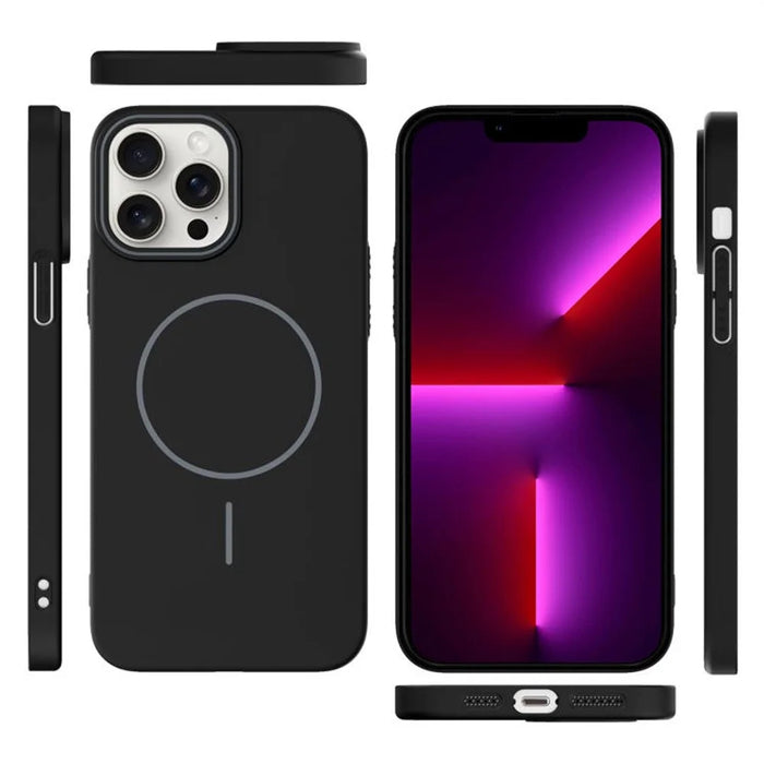 For iPhone 13 Pro Max Case Compatible with MagSafe Slim PC Phone Back Cover - Black - 2
