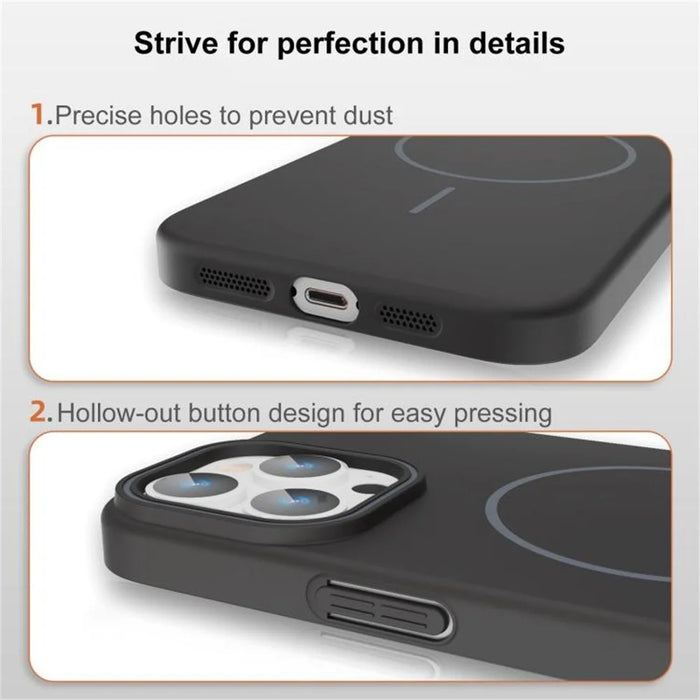 For iPhone 14 Pro Max Case Compatible with MagSafe Slim PC Phone Back Cover - Black - 4
