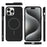 For iPhone 15 Pro Case Compatible with MagSafe Slim PC Phone Back Cover - Black - 2