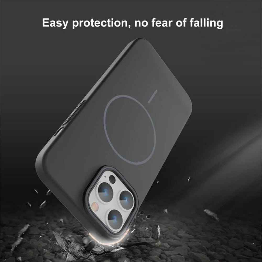For iPhone 16 Pro Case Compatible with MagSafe Slim PC Phone Back Cover - Black - 6