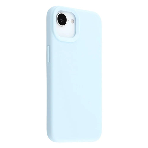 For iPhone 17e / 16e Case 2.0mm Thick Solid Color Soft TPU Phone Back Cover Large Lens Cutout - Sky Blue - 1