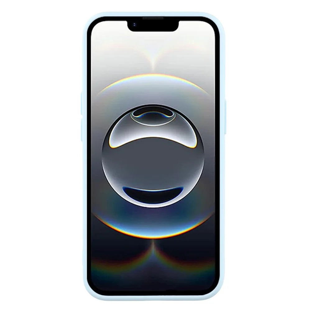For iPhone 17e / 16e Case 2.0mm Thick Solid Color Soft TPU Phone Back Cover Large Lens Cutout - Sky Blue - 2