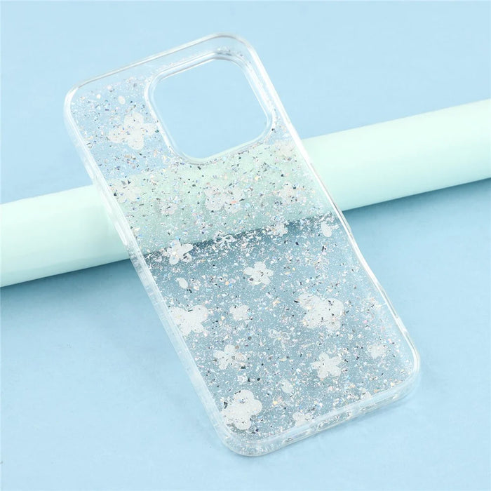 For iPhone 16 Pro Case Shiny IMD TPU + Acrylic Phone Cover Large Camera Cutout - Painted Butterflies - 7