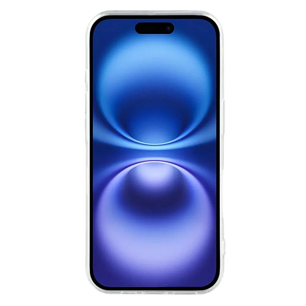 For iPhone 16 Case Shiny IMD TPU + Acrylic Phone Cover Large Camera Cutout - Painted Apples - 2