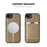 For iPhone 17e / 16e Case Compatible with MagSafe Leather Back Phone Cover - Desert Gold - 4