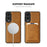 For Samsung Galaxy S25 Edge Magnetic Case Leather Back Phone Cover - Black - 4