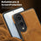For Samsung Galaxy S25 Edge Magnetic Case Leather Back Phone Cover - Black - 6