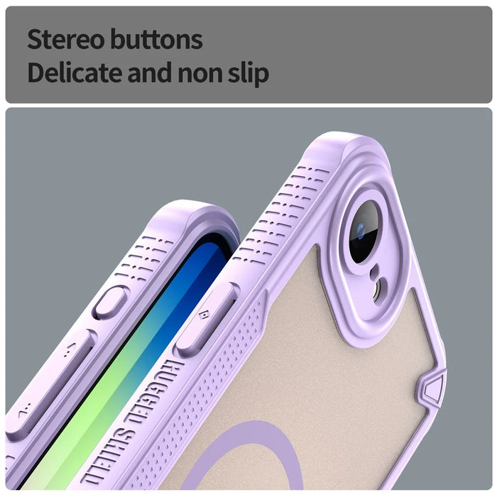 For iPhone 17e / 16e Magnetic Case Compatible with MagSafe TPU + PC Phone Back Cover - Purple - 6
