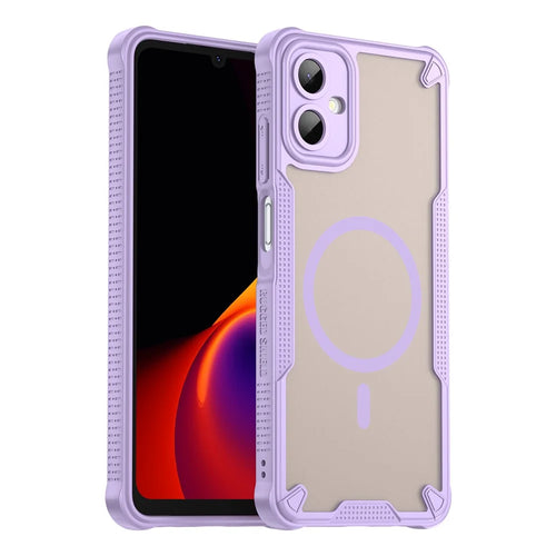 For Samsung Galaxy A06 5G Magnetic Case TPU + PC Phone Back Cover - Purple - 1