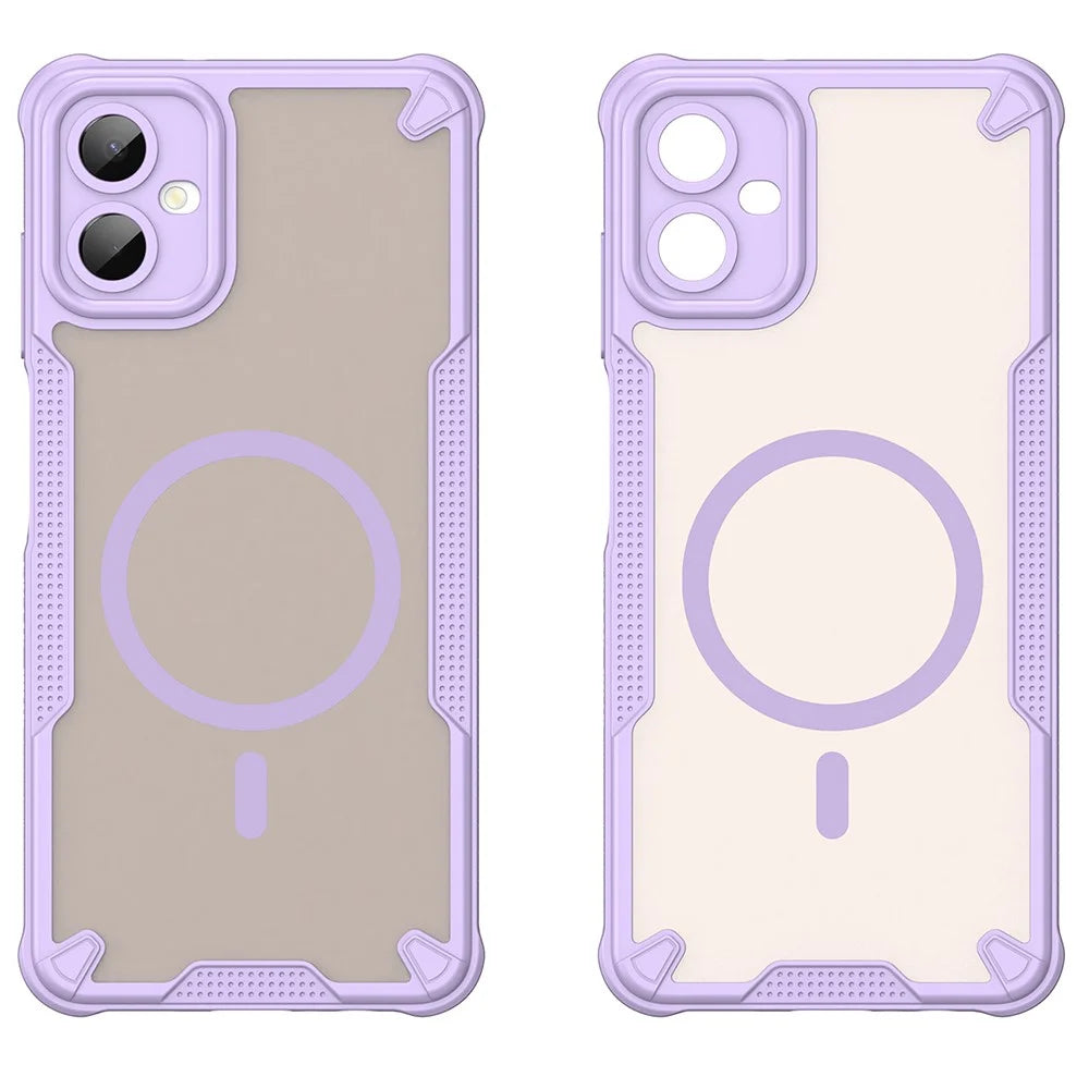 For Samsung Galaxy A06 5G Magnetic Case TPU + PC Phone Back Cover - Purple - 2
